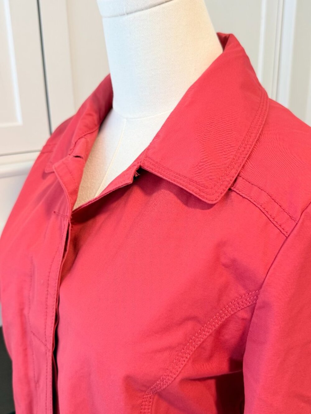 💖 Pink Utility Jacket Lightweight Button Front | Eddie Bauer | Size M - Picture 6 of 16